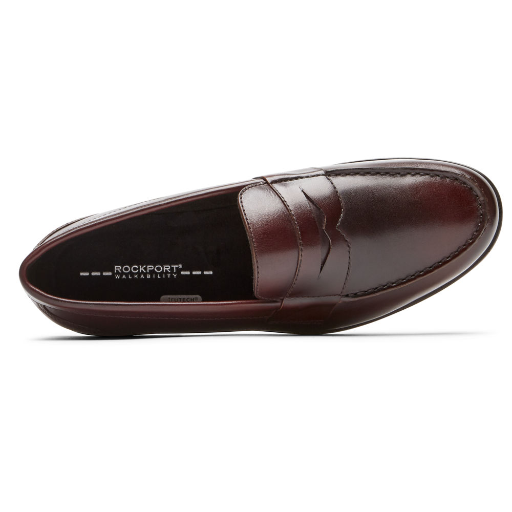 Rockport Loafers For Mens Dark Brown - Classic Penny - QO0247985